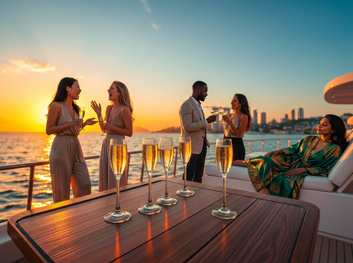 Sunset Yacht Deck